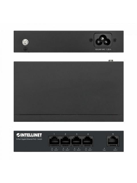 SWITCH INTELLINET GIGABIT ETHERNET 561792 5 PUERTOS 10-100-1000MBPS 10 GBIT-S 2000 ENTRADAS - NO ADMINISTRABLE