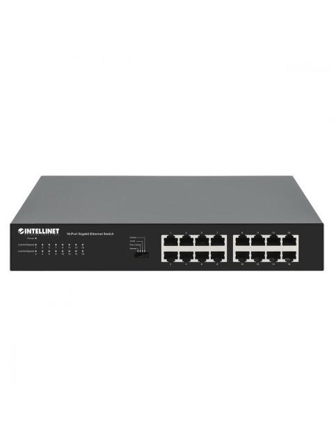 SWITCH INTELLINET GIGABIT ETHERNET 561815 16 PUERTOS 10-100-1000MBPS 32 GBIT-S 8.192 ENTRADAS - NO ADMINISTRABLE