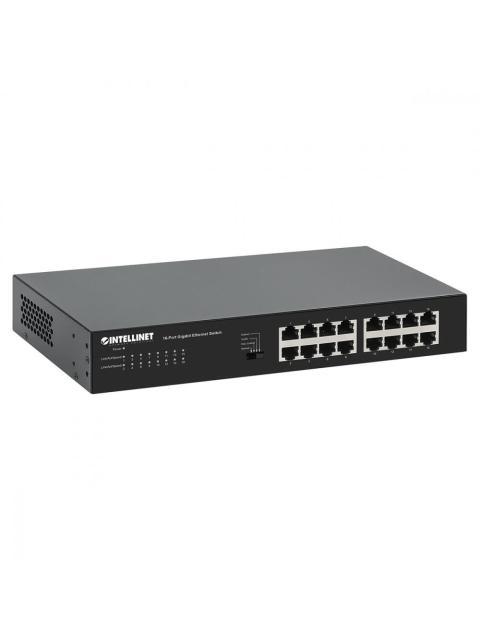 SWITCH INTELLINET GIGABIT ETHERNET 561815 16 PUERTOS 10-100-1000MBPS 32 GBIT-S 8.192 ENTRADAS - NO ADMINISTRABLE