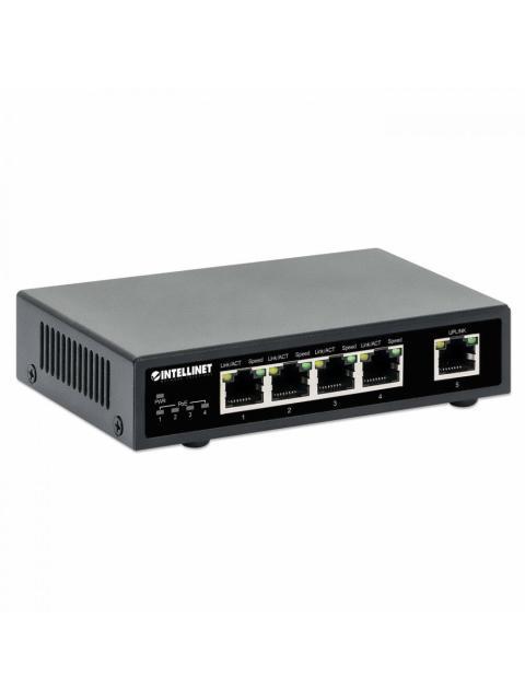 SWITCH INTELLINET GIGABIT ETHERNET 561839 5 PUERTOS POE 10-100-1000MBPS (4X POE+) 10 GBIT-S 2000 ENTRADAS - NO ADMINISTRABLE