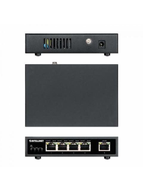 SWITCH INTELLINET GIGABIT ETHERNET 561839 5 PUERTOS POE 10-100-1000MBPS (4X POE+) 10 GBIT-S 2000 ENTRADAS - NO ADMINISTRABLE
