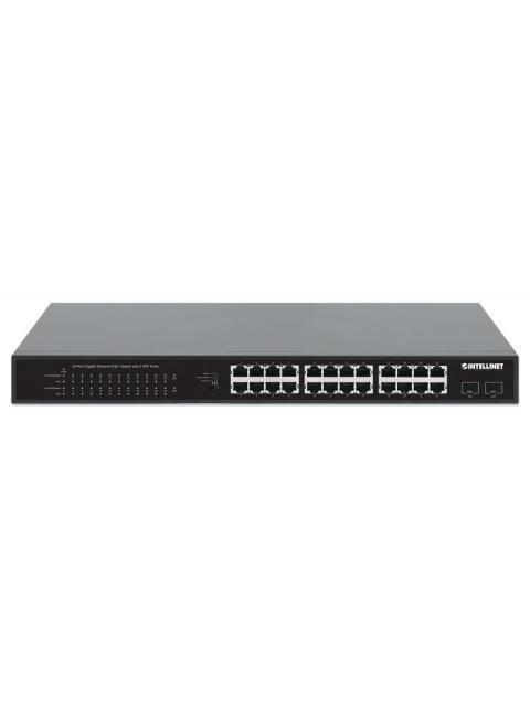 SWITCH INTELLINET GIGABIT ETHERNET 561891 24 PUERTOS 10-100-1000 MBPS + 2X SFP + PUERTOS SFP+ + PUERTOS QSFP28 + PUERTOS QSFP+ 8000 ENTRADAS - NO ADMINISTRABLE
