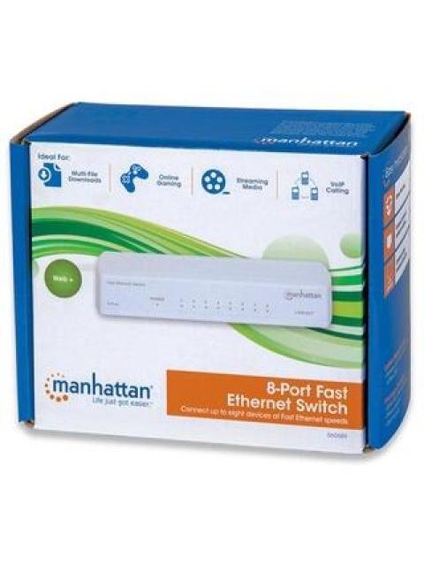 SWITCH MANHATTAN FAST ETHERNET 560689 8 PUERTOS 10-100 MBPS - NO ADMINISTRABLE