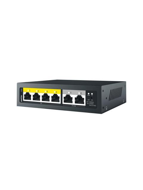 SWITCH NETIS GIGABIT ETHERNET 10-100-1000 MBPS P106C 6 PUERTOS + PUERTOS SFP + PUERTOS SFP+ + PUERTOS QSFP28 + PUERTOS QSFP+ 100W 2 GBIT-S 2000 ENTRADAS - NO ADMINISTRABLE
