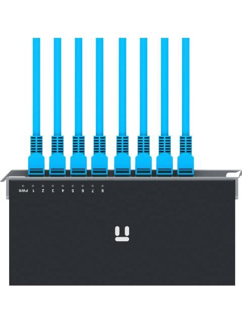 SWITCH NETIS MODELO ST108D 8 PUERTOS 10-100MBPS SWITCH DE ESCRITORIO CARCASA METALICA CON SEGURO DE CONECTOR INCORPORADO NO ADMINISTRABLE