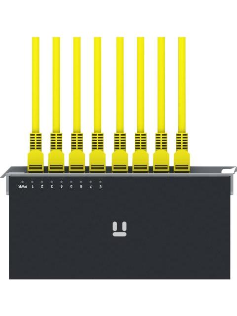 SWITCH NETIS MODELO ST108GD 8 PUERTOS GIGABIT SWITCH DE ESCRITORIO CARCASA METALICA CON SEGURO DE CONECTOR INCORPORADO NO ADMINISTRABLE