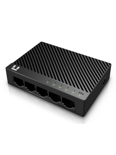 SWITCH NETIS MODELO ST3105C 5 PUERTOS 10-100MBPS SWITCH DE ESCRITORIO CON SEGURO DE CONECTOR INCORPORADO NO ADMINISTRABLE