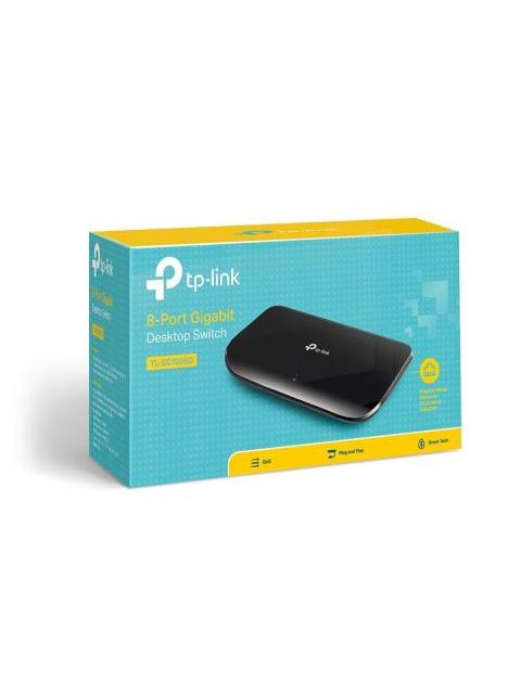 SWITCH TP-LINK GIGABIT ETHERNET TL-SG1008D 10-100-1000MBPS 8 PUERTOS NO ADMINISTRABLE