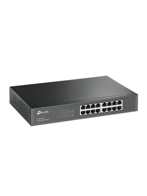SWITCH TP-LINK GIGABIT ETHERNET TL-SG1016D 16 PUERTOS 10-100-1000MBPS 32GBIT-S 8000 ENTRADAS NO ADMINISTRABLE