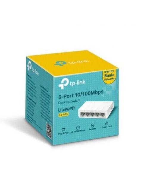 SWITCH TP-LINK FAST ETHERNET LS1005 5 PUERTOS 10-100 MBPS 100 MBIT-S - NO ADMINISTRABLE