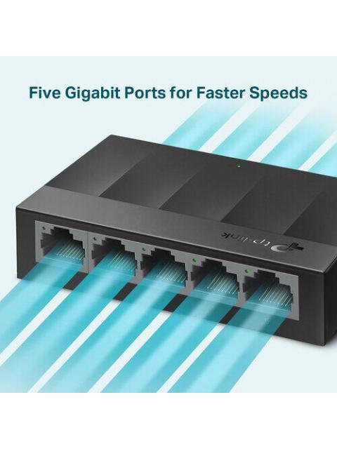 SWITCH TP-LINK GIGABIT ETHERNET LS1005G 5 PUERTOS 10-100-1000MBPS 10 GBIT-S 2000 ENTRADAS - NO ADMINISTRABLE