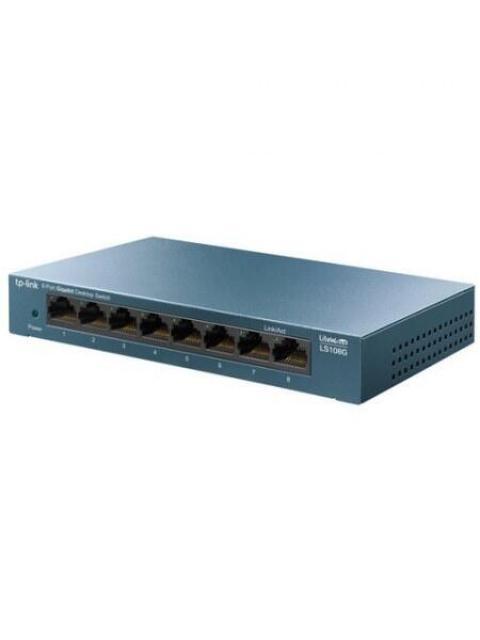 SWITCH TP-LINK GIGABIT ETHERNET LS108G 8 PUERTOS 10-100-1000MBPS 11.9 MPPS 4000 ENTRADAS - NO ADMINISTRABLE
