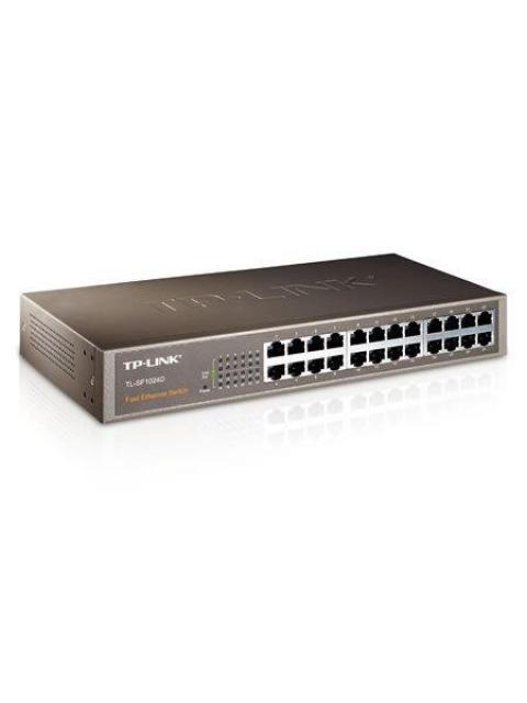SWITCH TP-LINK TL-SF1024D SOPORTE PARA RACK 24 PUERTOS RJ45 FAST ETHER