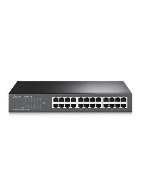 SWITCH TP-LINK TL-SF1024D SOPORTE PARA RACK 24 PUERTOS RJ45 FAST ETHER