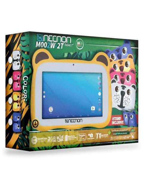 TABLET KIDS M002W2T 2GB RAM 16GB ROM 7 PULGADAS ANDROID 10 CAM 0.3 Y 2 MP TIGRE STAND INCLUIDO AMARILLO