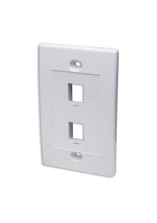 INTELLINET TAPA PARA CAJA (FACEPLATE) 163293 MONTAJE AL RAS 2 SALIDAS BLANCO