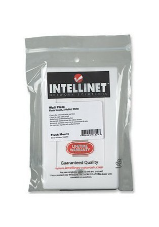 INTELLINET TAPA PARA CAJA (FACEPLATE) 163293 MONTAJE AL RAS 2 SALIDAS BLANCO