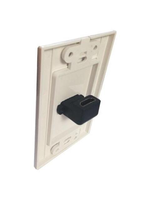 TAPA FACEPLATE DE 1 PANEL CON JACK HDMI HEMBRA 90 GRADOS UNIVERSAL STANDARD