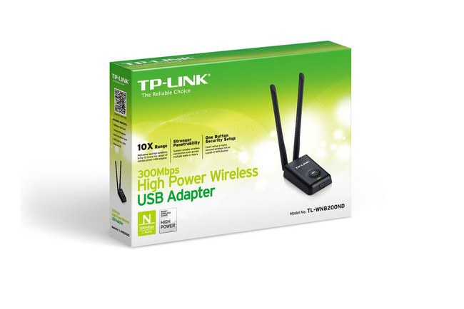 TP-LINK ADAPTADOR DE RED USB TL-WN8200ND INALAMBRICO 2.4GHZ CON 2 ANTENAS DE 5DBI
