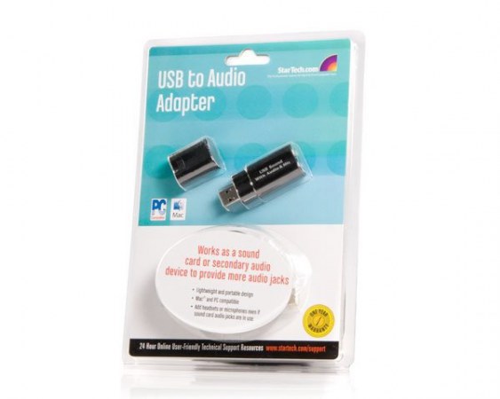 STARTECH  ICUSBAUDIOB ADAPTADOR DE AUDIO USB A - 2X 3.5MM NEGRO