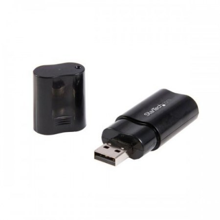 STARTECH  ICUSBAUDIOB ADAPTADOR DE AUDIO USB A - 2X 3.5MM NEGRO