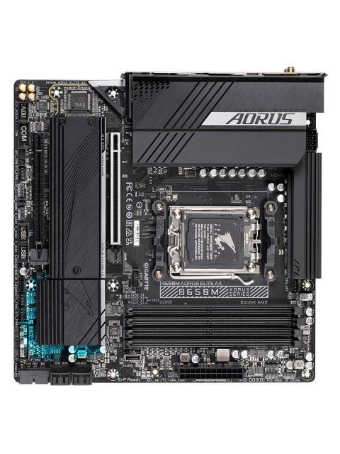 TARJETA MADRE AORUS MICRO-ATX B650M AORUS ELITE AX S-AM5 AMD B650 HDMI 128GB DDR5 PARA AMD