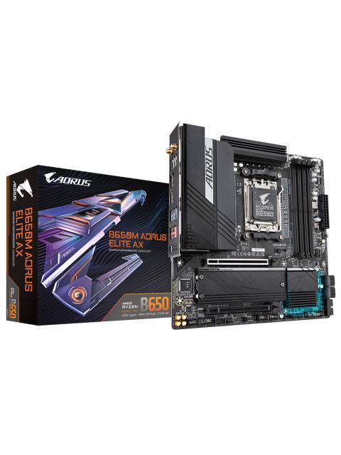 TARJETA MADRE AORUS MICRO-ATX B650M AORUS ELITE AX S-AM5 AMD B650 HDMI 128GB DDR5 PARA AMD