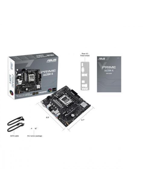 TARJETA MADRE ASUS MICRO-ATX PRIME A620M-K S-AM5 AMD A620 HDMI 96GB DDR5 PARA AMD