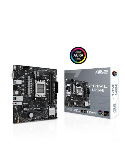 TARJETA MADRE ASUS MICRO-ATX PRIME A620M-K S-AM5 AMD A620 HDMI 96GB DDR5 PARA AMD