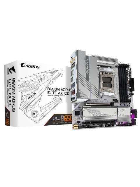 TARJETA MADRE GIGABYTE MICRO ATX B650M A ELITE AX ICE 64 GB DDR5 AM5 PARA AMD