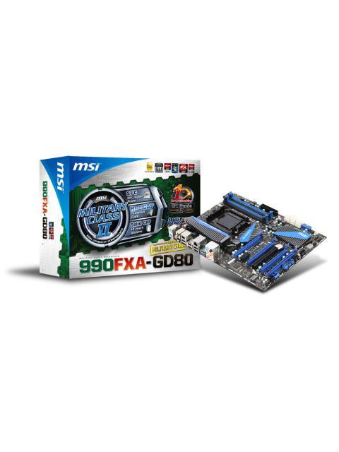 TARJETA MADRE MSI BLUE 990FXAGD80 SOCKET AM3+ CPU (MAX SOPORTADO) FX CHIPSET AMD 990FX+SB950 MEMORIA DDR3