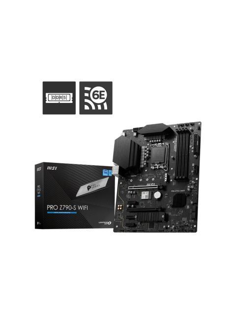 TARJETA MADRE MSI PRO Z790S WIFI INTEL Z790 COMPATIBLE CON PROCESADORES INTEL CORE DE 14.ª 13.ª Y 12.ª GENERACION PROCESADORES INTEL PENTIUM GOLD