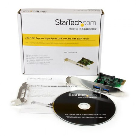 TARJETA PCIE 2PTOS USB 3.0 UASP ALIMENTAC SATA STARTECH PEXUSB3S24