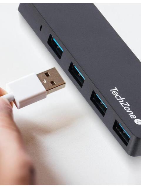 TECHZONE HUB USB-C 3.2 MACHO - 4X USB-A 3.2 500 MBIT-S NEGRO