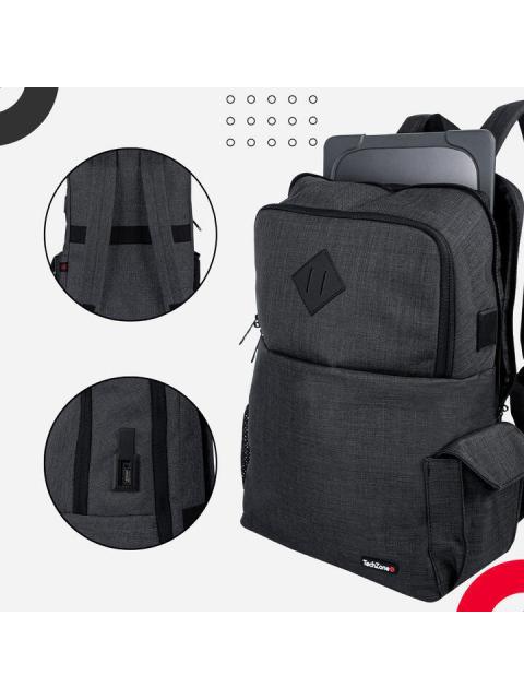 TECHZONE MOCHILA DE NYLON-POLIESTER TZ21LBP03-B PARA LAPTOP 15.6? NEGRO