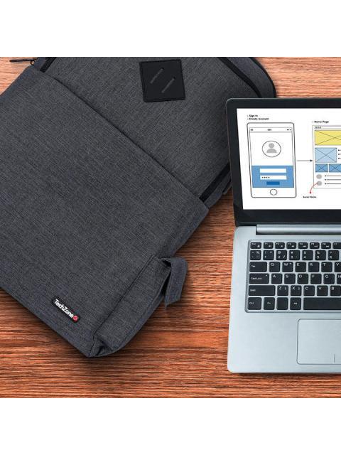 TECHZONE MOCHILA DE NYLON-POLIESTER TZ21LBP03-B PARA LAPTOP 15.6? NEGRO
