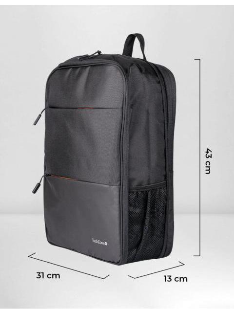 TECHZONE MOCHILA DE POLIESTER EXPAND PARA LAPTOP 16 NEGRO