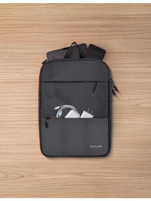TECHZONE MOCHILA DE POLIESTER EXPAND PARA LAPTOP 16 NEGRO
