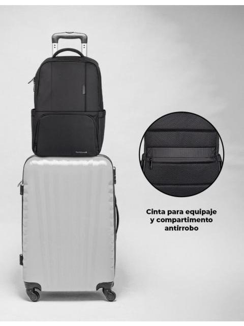 TECHZONE MOCHILA DE POLIESTER WANTED PARA LAPTOP 15.6 NEGRO