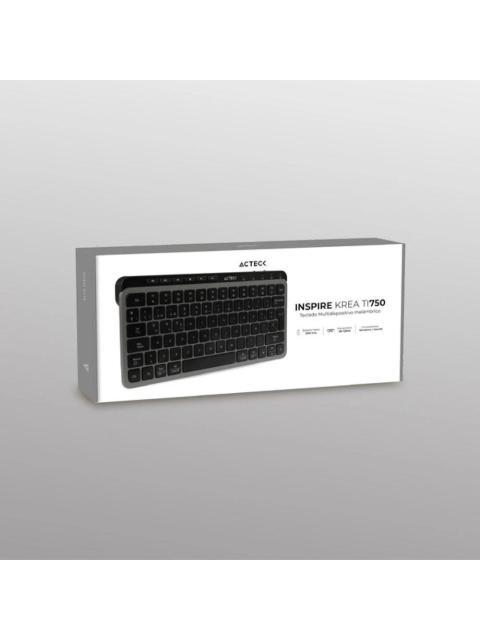 TECLADO ACTECK INSPIRE KREA TI750 65% INALAMBRICO RF INALAMBRICO-BLUETOOTH GRIS ESPANOL