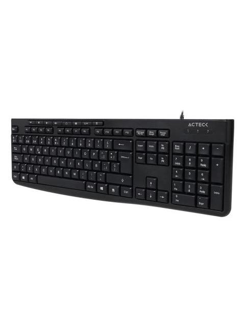 TECLADO ACTECK INSPIRE PRIME TA222 ALAMBRICO USB NEGRO ESPANOL