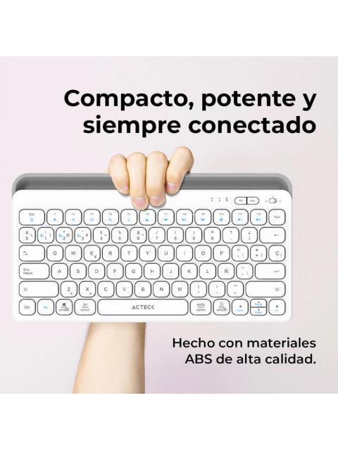 TECLADO ACTECK INSPIRE TREK TI737 65% INALAMBRICO RF INALAMBRICO-BLUETOOTH BLANCO ESPANOL