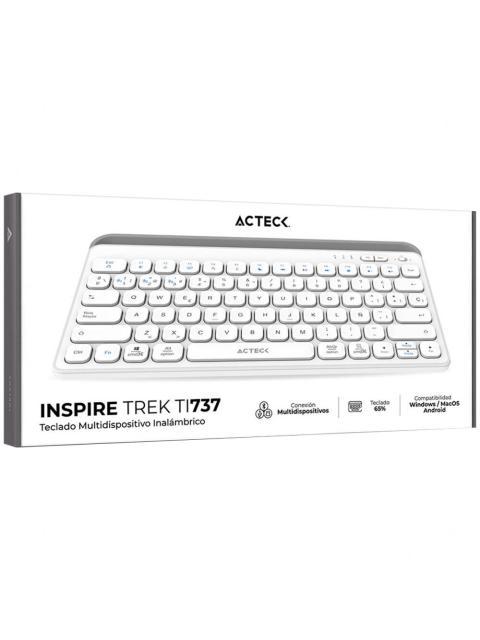 TECLADO ACTECK INSPIRE TREK TI737 65% INALAMBRICO RF INALAMBRICO-BLUETOOTH BLANCO ESPANOL