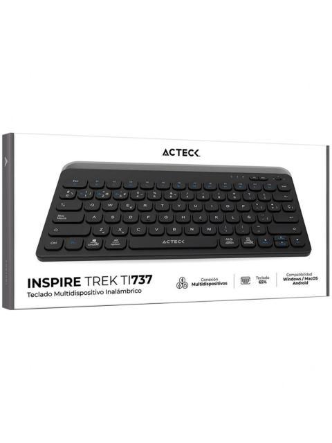 TECLADO ACTECK INSPIRE TREK TI737 65% INALAMBRICO RF INALAMBRICO-BLUETOOTH NEGRO ESPANOL