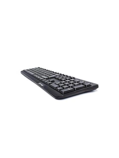 TECLADO ALAMBRICO VORAGO KB102 USB ALAMBRICO UNIVERSAL TECLAS FN MULTIMEDIA NEGRO.