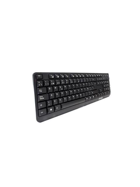 TECLADO ALAMBRICO VORAGO KB102 USB ALAMBRICO UNIVERSAL TECLAS FN MULTIMEDIA NEGRO.