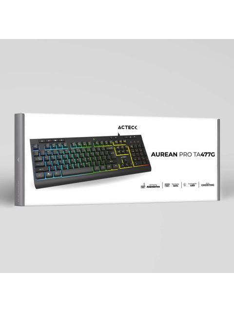 TECLADO GAMER ACTECK AUREAN PRO TA477G ALAMBRICO USB NEGRO