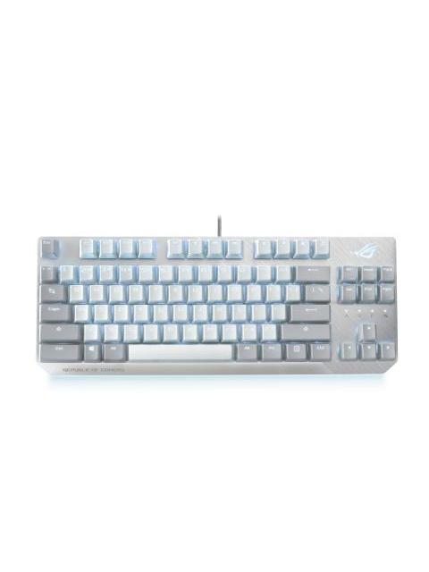 TECLADO GAMER ASUS ROG STRIX SCOPE NX TKL X806 RGB TECLADO MECANICO ALAMBRICO BLANCO