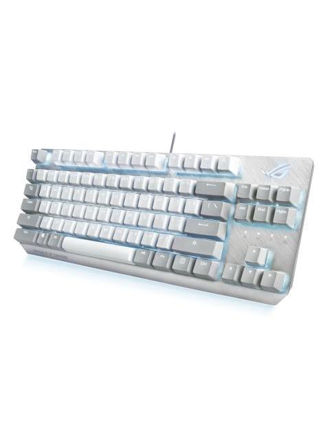TECLADO GAMER ASUS ROG STRIX SCOPE NX TKL X806 RGB TECLADO MECANICO ALAMBRICO BLANCO