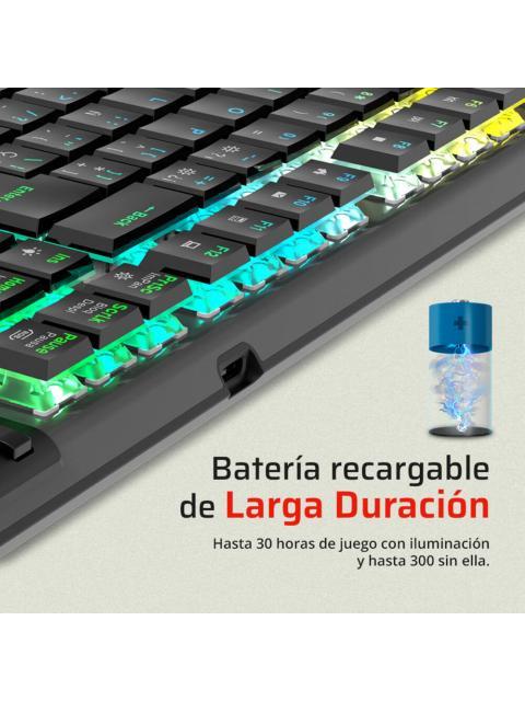 TECLADO GAMER BALAM RUSH DOMINATE EXPERT GK979I LED RGB TECLADO MECANICO OUTEMU RED INALAMBRICO RF INALAMBRICO-BLUETOOTH NEGRO ESPANOL